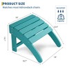 Adirondack Ottoman Footrest for Adirondack Chair, Weatherproof Outdoor Resin Patio Footstool for Pool, Porch, Lawn & Backyard - 3 of 4