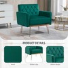Accent Chair, Armchair Single Sofa, Modern Comfy Upholstered Reading Accent Chairs With Tufted Button Back - 3 of 4