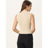 Allegra K Women's Sleeveless Mock Neck Fitting Knit Basic Vest Sweater Tank Tops - 4 of 4