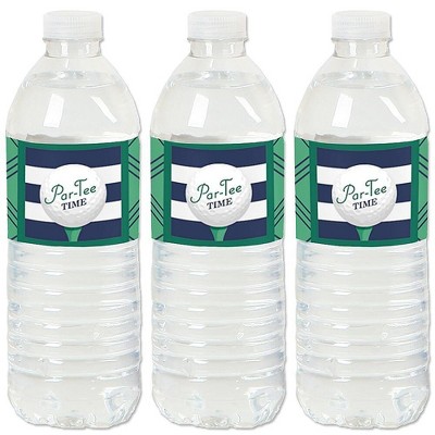 Big Dot of Happiness Par-Tee Time - Golf - Birthday or Retirement Party Water Bottle Sticker Labels - Set of 20