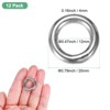 Unique Bargains Dream Catcher Stainless Steel Macrame Wreath Floral Round Metal O Rings 12 PCS - 3 of 4