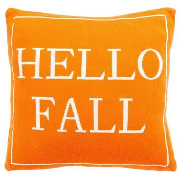 Fall Pillow - Orange/Natural - 18"x18" - Safavieh.