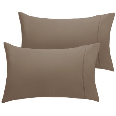 LuxClub 2 PC Performance Microfiber Solid Pillowcase Set