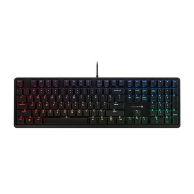 CHERRY MX RGB Mechanical Keyboard with MX Red Silent Gold-Crosspoint key switches, Premium Keyboard for Gaming and Work, Black (G80-3838LWBUS-2)