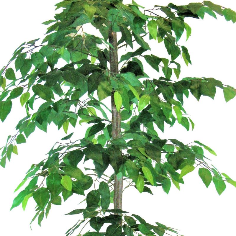 6&#39; Artificial Ficus Tree in Metal Container Green - LCG, 3 of 10