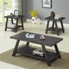 NicBex Contemporary 2-Tier Trapezoid Coffee Table with Storage Shelf,Wooden Center Table for Living Room,Living Room Furniture - 3 of 4