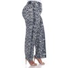 Women's Plus Size Printed Palazzo Pants - White Mark - 3 of 4