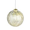 Evergreen 5" Shatterproof Outdoor Safe Battery Operated LED Ball Ornament, Gold - 2 of 2