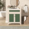 Vynxaria 30'' Bathroom Vanity Cabinet with Ceramic Sink Combo Set, Solid Wood Frame Modern Bathroom Storage Cabinet with Height Adjustable Shelf - 2 of 4