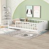 Grungis Twin Size Floor Bed with Built-in Book Storage Rack,Modern Toddler Bed with Guardrails and Door,Montessori Bed for Bedroom - 2 of 4