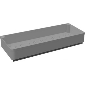 Gray Sliding Drawer for Pots & Pans - An expandable, heavy-duty pull-out organizer with peel-and-stick adhesive. - 1 of 4