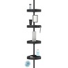 Better Living Products Hirise 4 Tension Shower Caddy with Mirror Black/Aluminum - 2 of 4