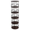 QingMoon Rotating Bookshelf Tower, 360° Display Round Bookcase, 5 Tier Corner Storage Organizer Rack for Living Room and Home Office - 2 of 4