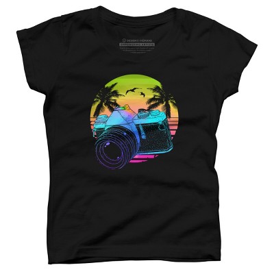 Girl's Design By Humans Retro Photography By clingcling T-Shirt