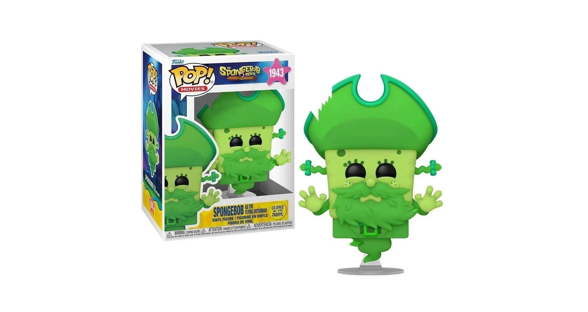 Funko Pop! Movies: The Spongebob Movie - Spongebob as The Flying Dutchman - Glows In The Dark #1943 #92528