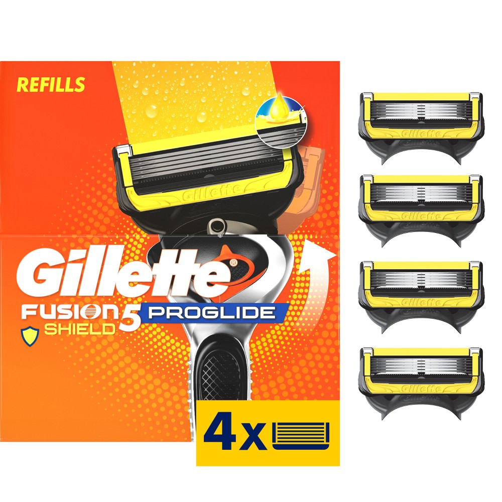 Photos - Razor / Razor Blade Gillette Fusion5 ProGlide Shield Men's 5-Blade Razor Refills - 4ct: For All Hair Types, 5 Blades 