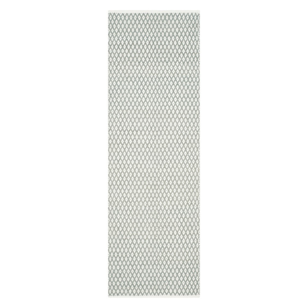 2'3inx9' Geometric Runner Gray - Safavieh