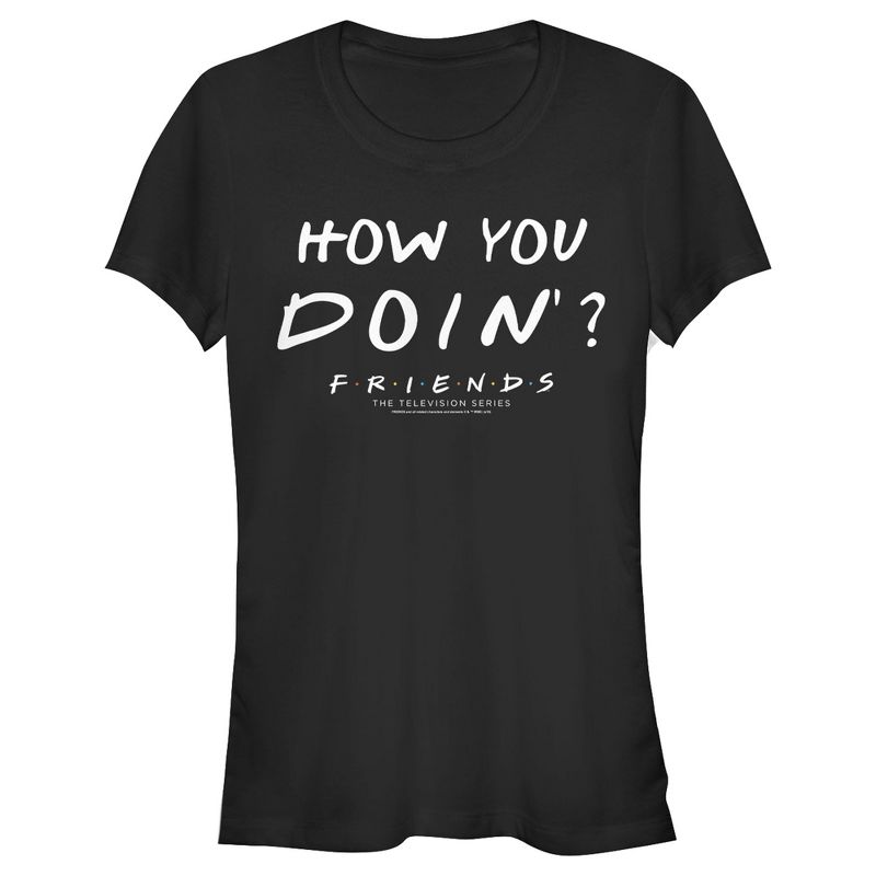 Juniors Womens Friends Joey How You Doin' T-Shirt, 1 of 4