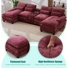 MOONMISS 125" U Shaped Sectional Sofa , Modular Chenille Cloud Couch with Storage Console, Cup Holders for Apartment, Office,Living Room - 3 of 4