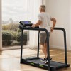 Electric Foldable Walking Pad Treadmill for Seniors with Long Safety Handrails, LED Display, Heart Rate Monitor, 300 lbs Weight Capacity - 4 of 4