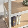 Adjustable 4-Tier Shelf Heavy-Duty Metal and Wood Storage Shelf Unit Garage Utility Rack with Boltless Assembly for Books, Kitchenware,  White - 4 of 4