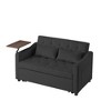 Velvet Sofa Bed with 360¡ã Side Table & Adjustable Backrest - 4 of 4