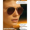 grinderPUNCH Unisex Aviator Sunglasses  Fashionable & Lightweight Frame Suits All Face Shapes  100% UV Protection - 3 of 4