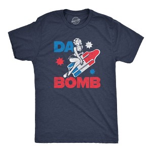 Mens Da Bomb T Shirt Funny Retro Fourth Of July Popsicle Tee For Guys - Crazy Dog Men's T Shirt - 1 of 4