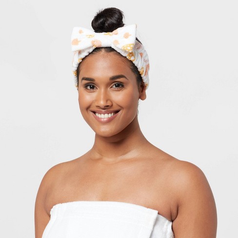 Conair Ruched Reversible Spa Headband 2-in-1 With Hook And Loop