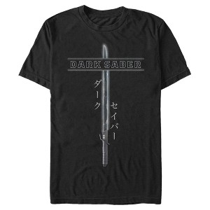 Men's Star Wars The Mandalorian Darksaber Katakana T-Shirt - 1 of 4