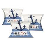 Big Dot of Happiness Ahoy - Nautical - Favor Gift Boxes - Baby Shower or Birthday Party Petite Pillow Boxes - Set of 20