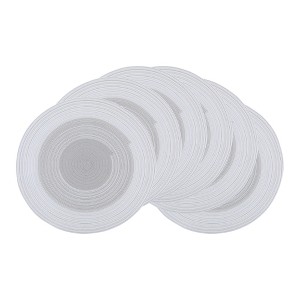 REGALWOVEN Rattan Indoor Outdoor Wipe Clean Kitchen Table Placemats 14 x 14 Inch 6 Pcs - 1 of 4