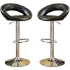 SKRAN Swivel Velvet Bar Stools Set of 2 Adjustable Counter Height Bar Stools With Open Back Chrome Base for KitchenIsland , Pub, Coffee - 4 of 4