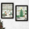 Whisen 2- Piece Vignette Woodland "Critters for Christmas" Black Framed Wall Art, Home Decor by Lisa Kennedy - 2 of 4