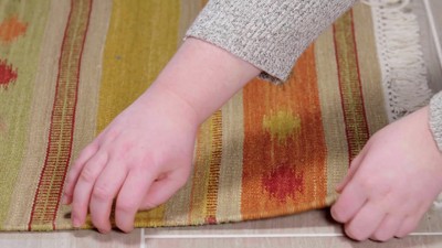 Handmade Red and Brown Wool Southwestern Flat Woven Area Rug