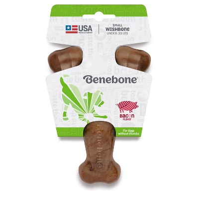 Benebone Wishbone Dog Chew Toy - Bacon - S