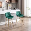 SKRAN 26 Inch Velvet Upholstered Counter Height Barstool, With Back  And Metal Frame, Modern Design for Kitchen, Home Bar, Dining Room - 4 of 4