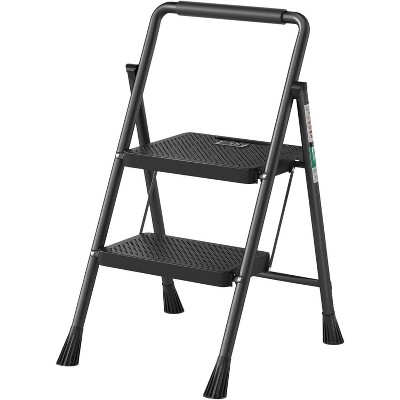 Aluminum Step Ladder Folding Ladders for Home Office with Anti-Slip Wide Pedal Lightweight Multipurpose Workbench (2S)