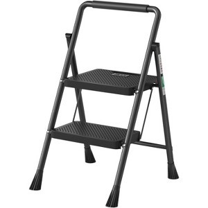 Aluminum Step Ladder Folding Ladders for Home Office with Anti-Slip Wide Pedal Lightweight Multipurpose Workbench (2S) - 1 of 4