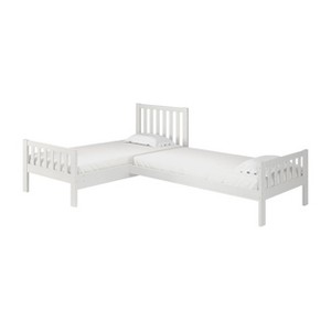 Twin Aurora Corner Bed White - Alaterre Furniture