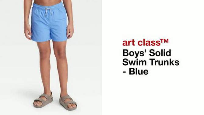 Boys' Solid Swim Trunks - art class™ Blue, 2 of 5, play video