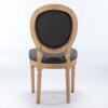 NicBex Dining Chairs Stool Upholstered Chair with Wood Legs Antique Painting Linen Fabric Back for Kitchen - 3 of 4