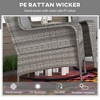 2 Piece Outdoor Wicker Rocking Chairs, Rattan Rockers with Cushions, Steel Frame for Patio, Garden - 4 of 4