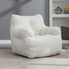 Sapphtopaz Soft Bean Bag Chair with Memory Foam, Tufted Sofa Chair with Armrest, Bean Bag Chairs for Adults and Kids, Lounger for Living Room - 2 of 4