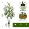 6FT Artificial Olive Tree 180cm Indoor Decor - Tall Faux Plant UV Resistant & Adjustable  - Large Fake Plant for Living Room Home Office - 2 of 4