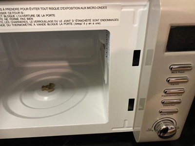 Haden Heritage 0.7-cu ft 700-Watt Countertop Microwave (Ivory White) in the  Countertop Microwaves department at