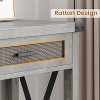 Entryway Table - 43 Inch Sofa Table with Storage Narrow Console Table with Rattan Drawers Couch Table Behind Sofa Entryway Table - 4 of 4