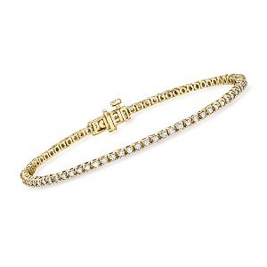 Ross-Simons 1.00 ct. t.w. Lab-Grown Diamond Tennis Bracelet in 18kt Gold Over Sterling - 1 of 4