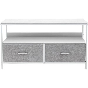 Sorbus 2 Drawer TV Stand Dresser with Wood Top - 1 of 4