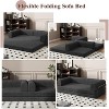 Convertible Corduroy Sleeper Sofa Bed,Folding Mattress Couch with Fixed-Shape Frame, 3 Seater Fold Out King Size Futon, Floor Couch for Living Room - 4 of 4